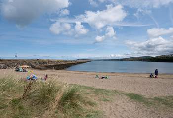 Goodwick Parrog, near Fishguard, has a cafe. The children's park is very nearby. 