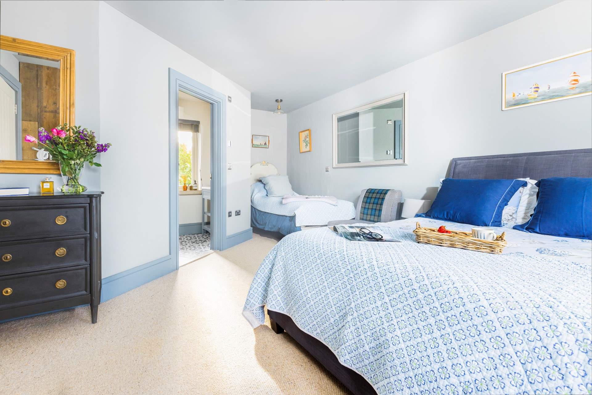 Bedroom one has an en suite bathroom.