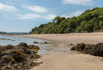 Take a walk along the beach at Priory Bay.