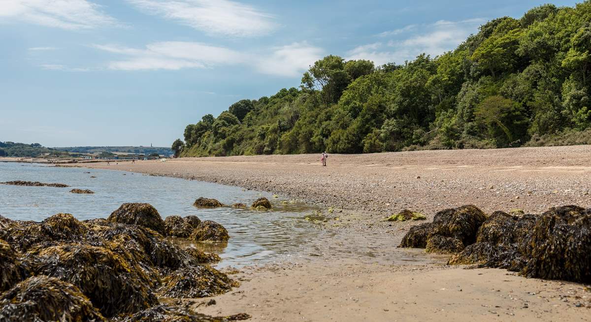 Take a walk along the beach at Priory Bay.