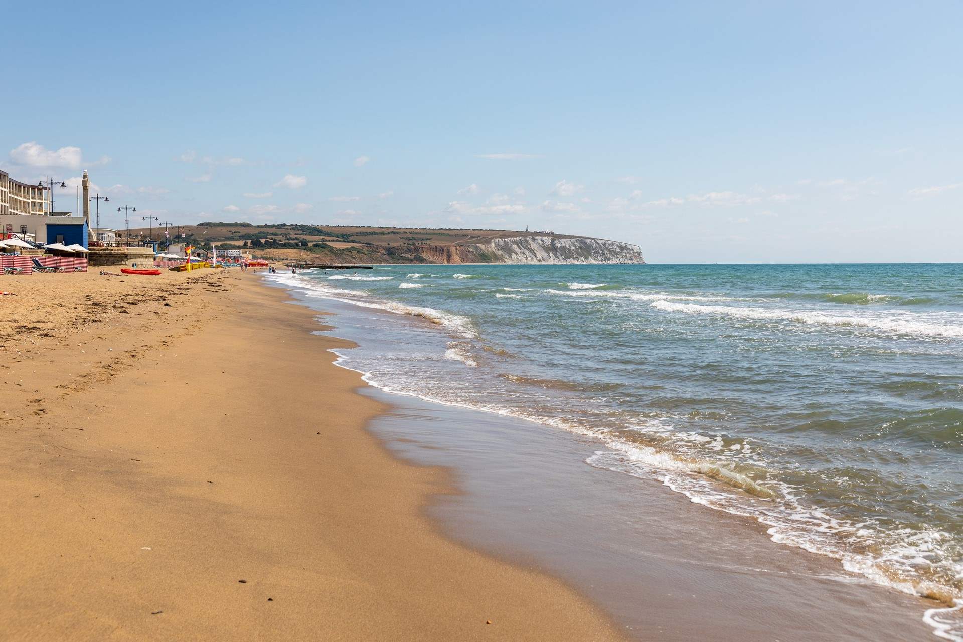 The golden sands at Sandown.