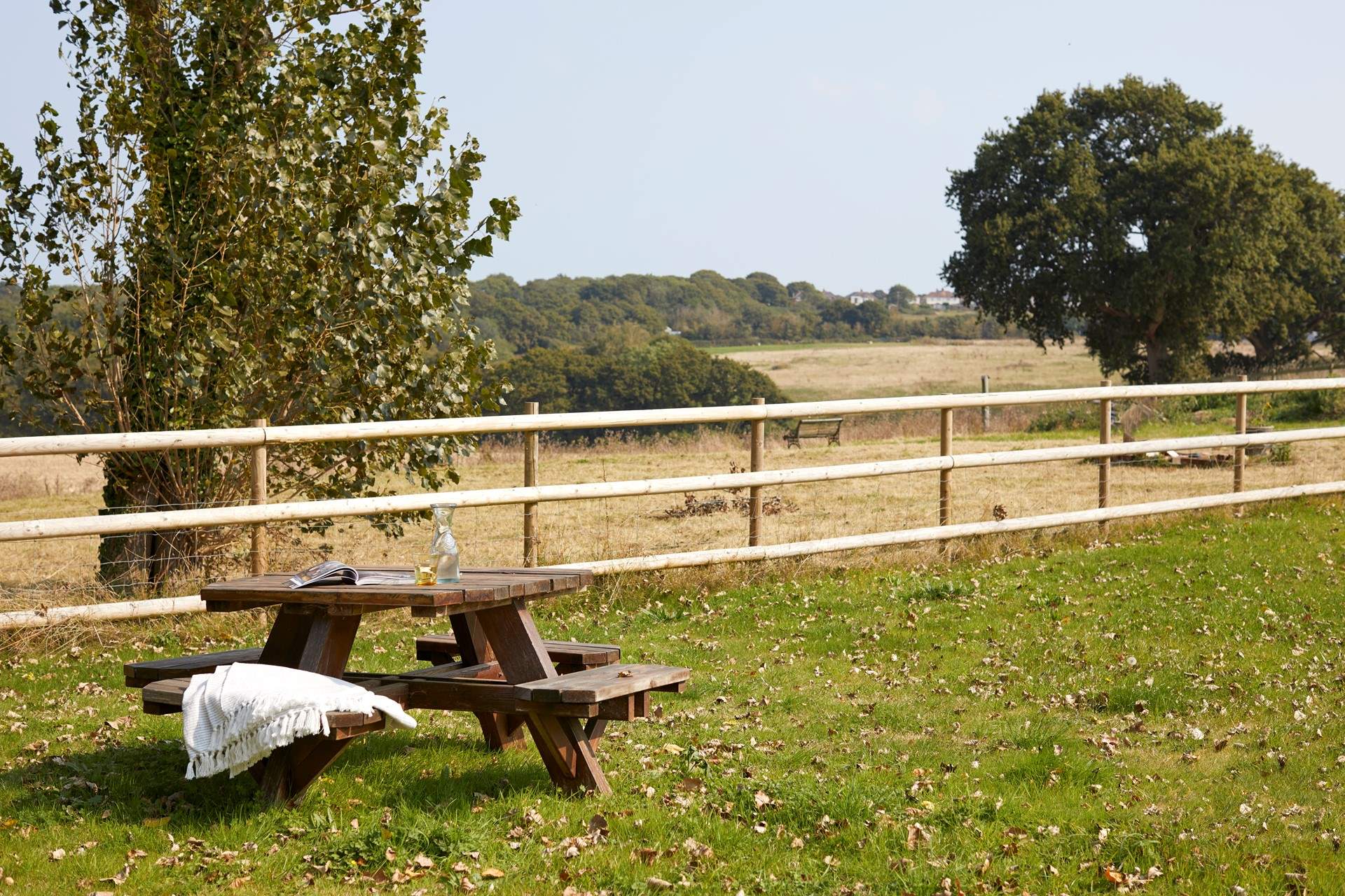 There are some pretty views of the surrounding countryside from the garden.