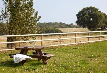 There are some pretty views of the surrounding countryside from the garden.