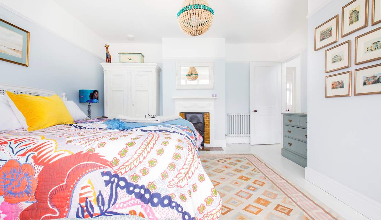 A bright and comfy bedroom.