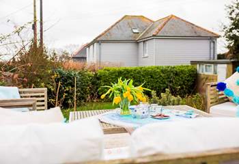 The garden is a great spot for al fresco dining - anyone for tea?
