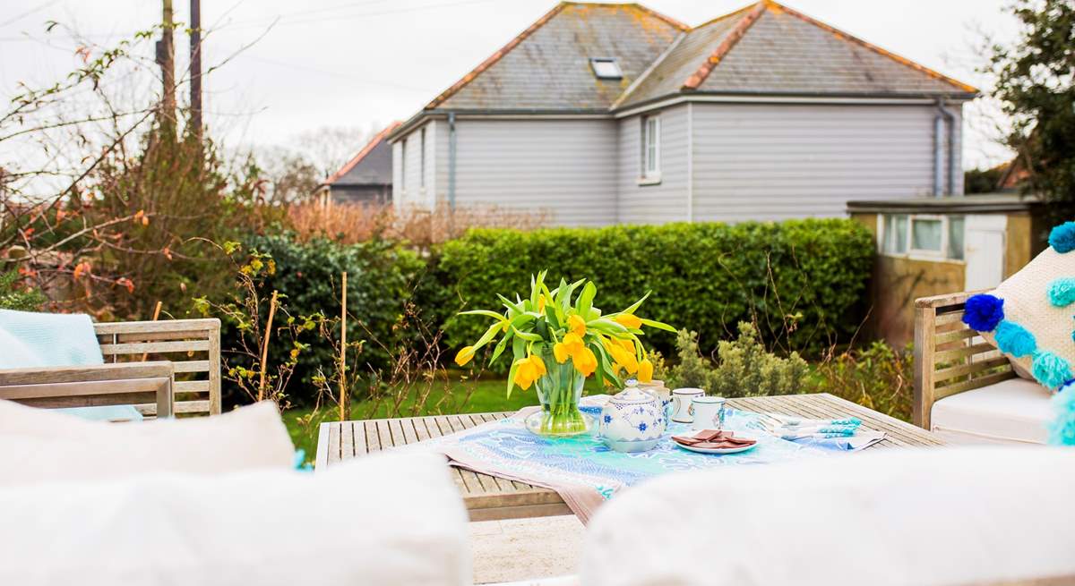 The garden is a great spot for al fresco dining - anyone for tea?