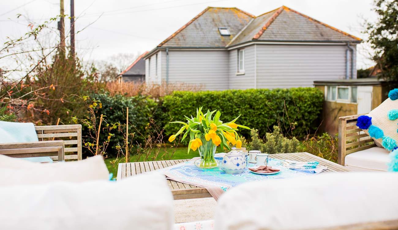 The garden is a great spot for al fresco dining - anyone for tea?