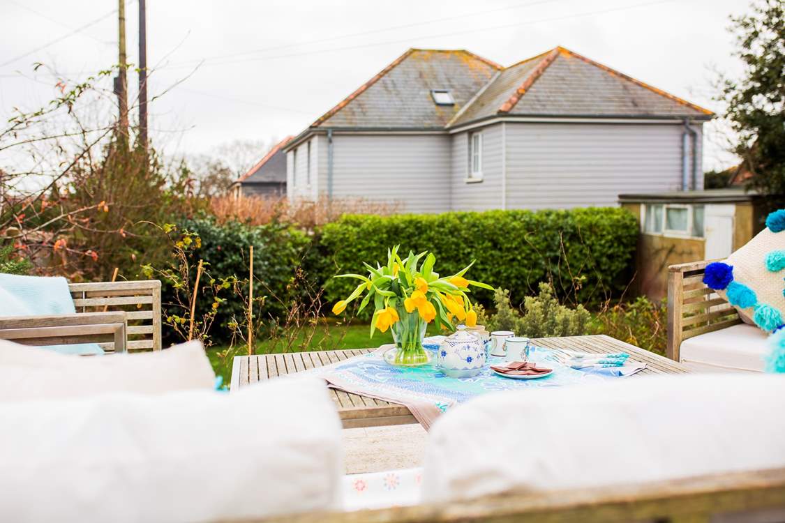 The garden is a great spot for al fresco dining - anyone for tea?