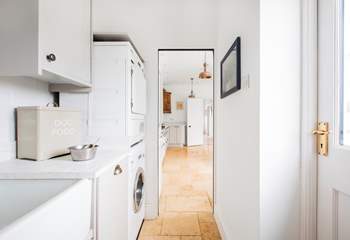 The handy utility-room is just off the kitchen.