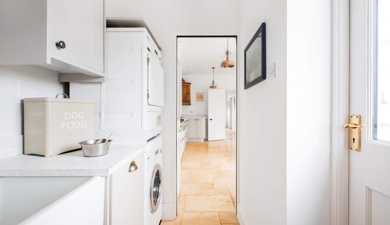 The handy utility-room is just off the kitchen.