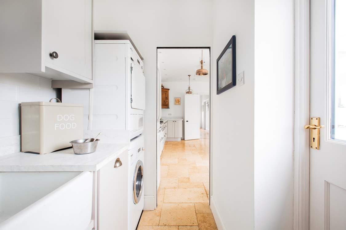 The handy utility-room is just off the kitchen.