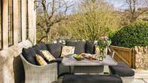 One of many serene outsides spaces designed with relaxation in mind.