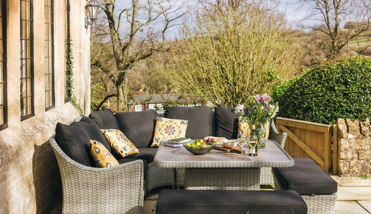 One of many serene outsides spaces designed with relaxation in mind.