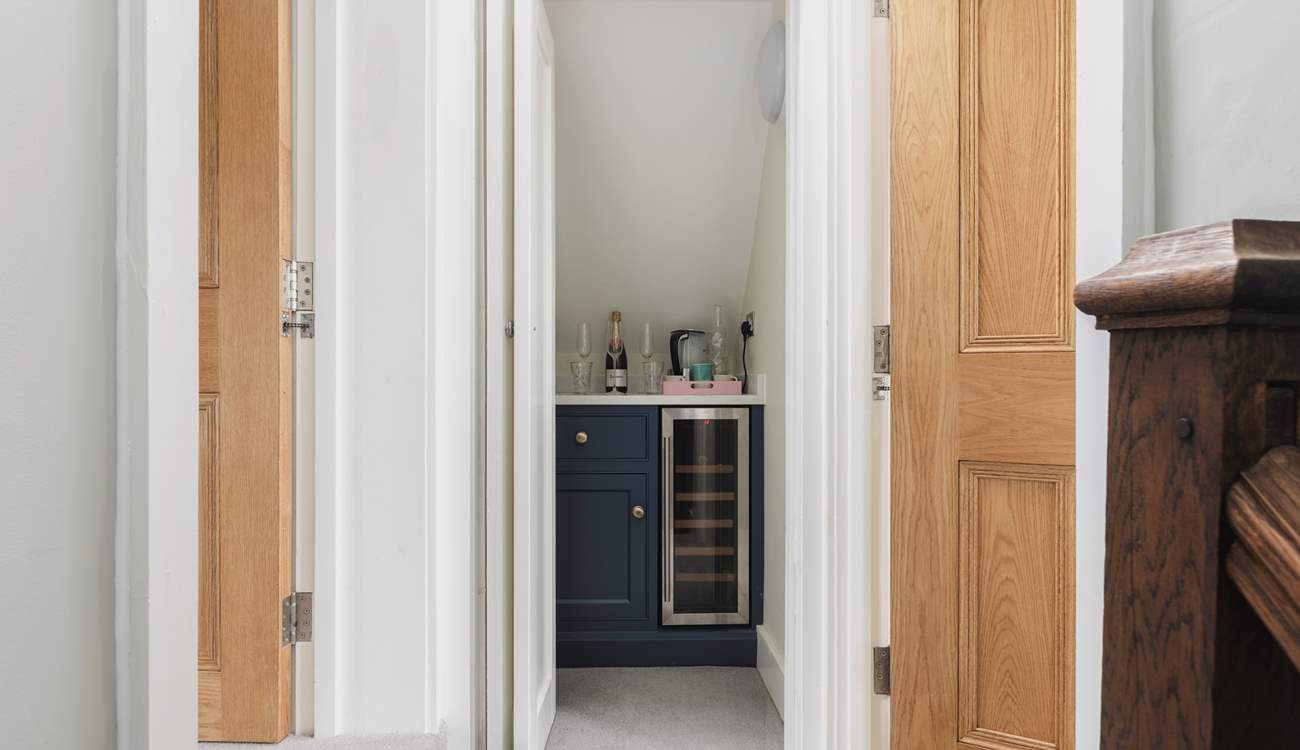 A super convenient drinks area is located between the bedrooms on the second floor, so you don't have to go far to top up your prosecco!