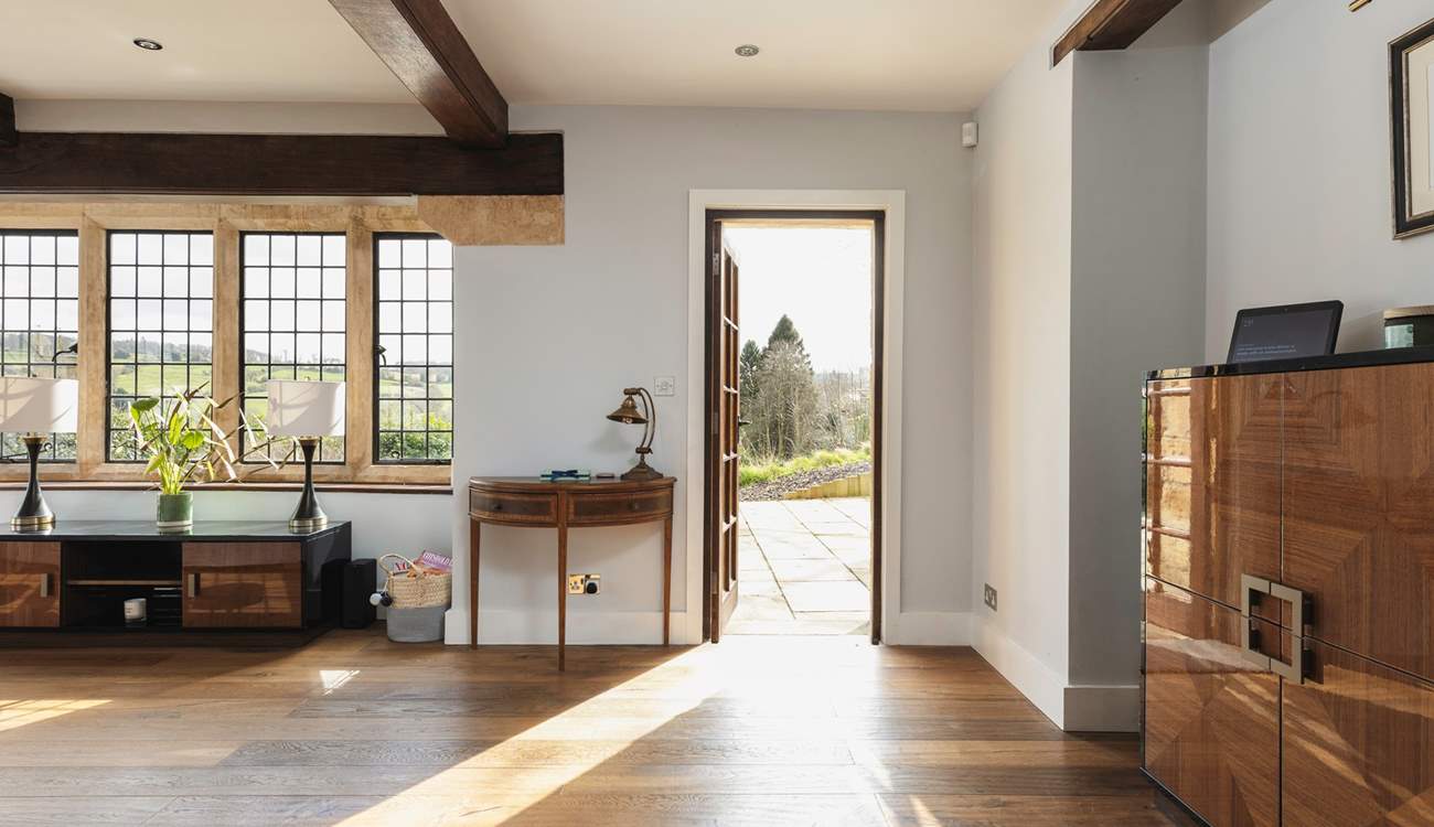 You can access a lovely outdoor sitting-area from the sitting-room.