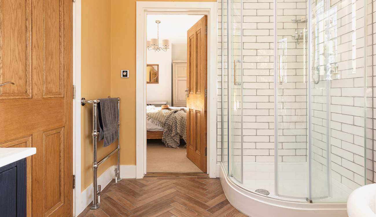 There is also a spacious shower.