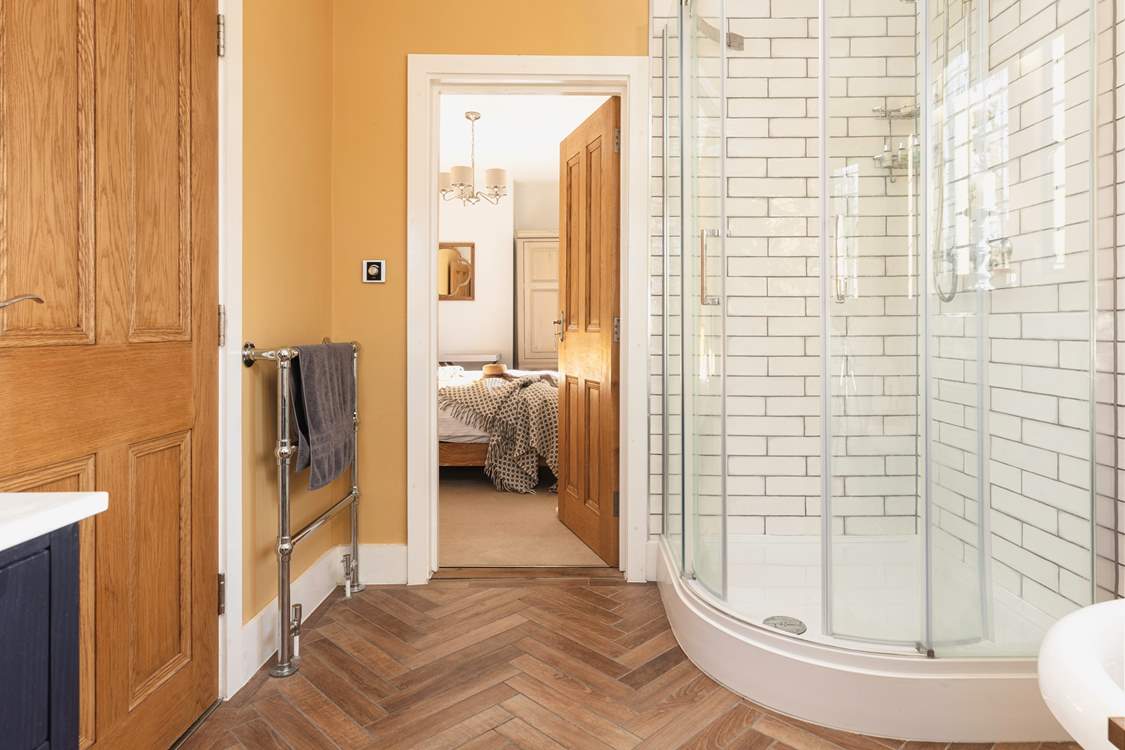 There is also a spacious shower.