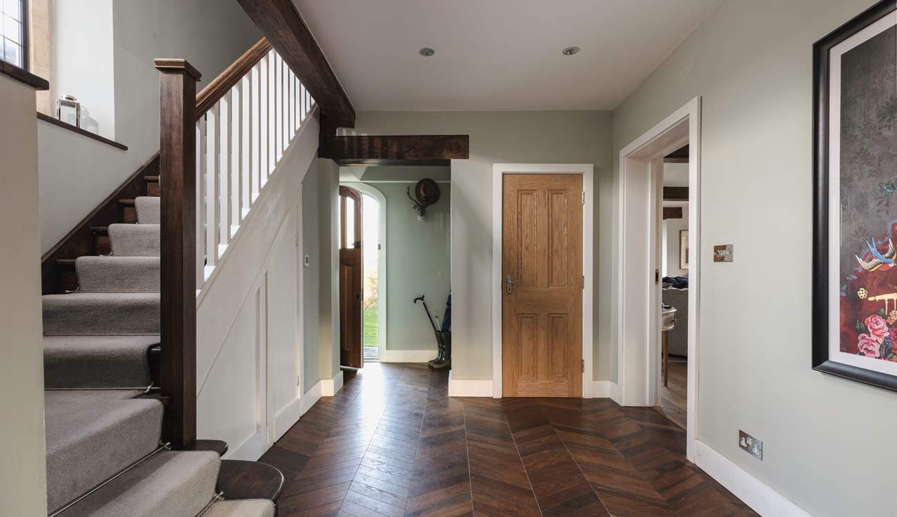 The hallway leads you to the first floor.