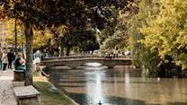 Bustling Bourton-on-the-Water is a favourite tourist spot.