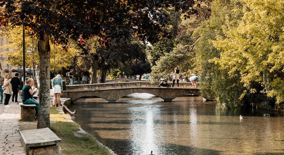 Bustling Bourton-on-the-Water is a favourite tourist spot.