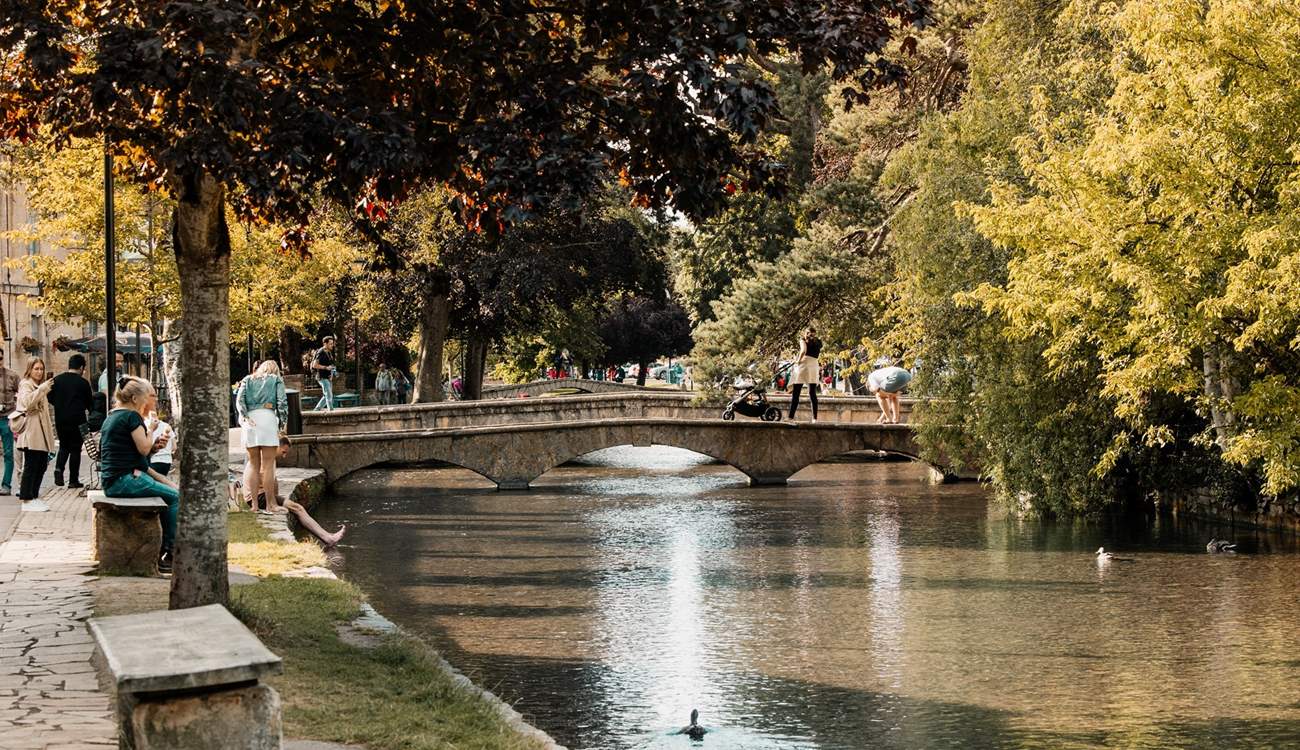 Bustling Bourton-on-the-Water is a favourite tourist spot.