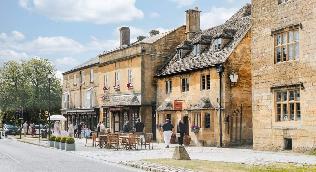 The desirable village of Broadway with its many shops and cafes.