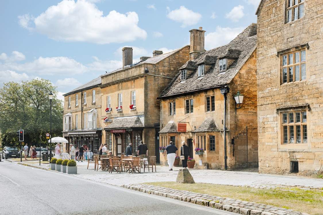 The desirable village of Broadway with its many shops and cafes.