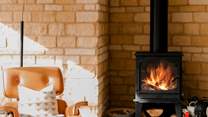 Enjoy peaceful moments by the fire.