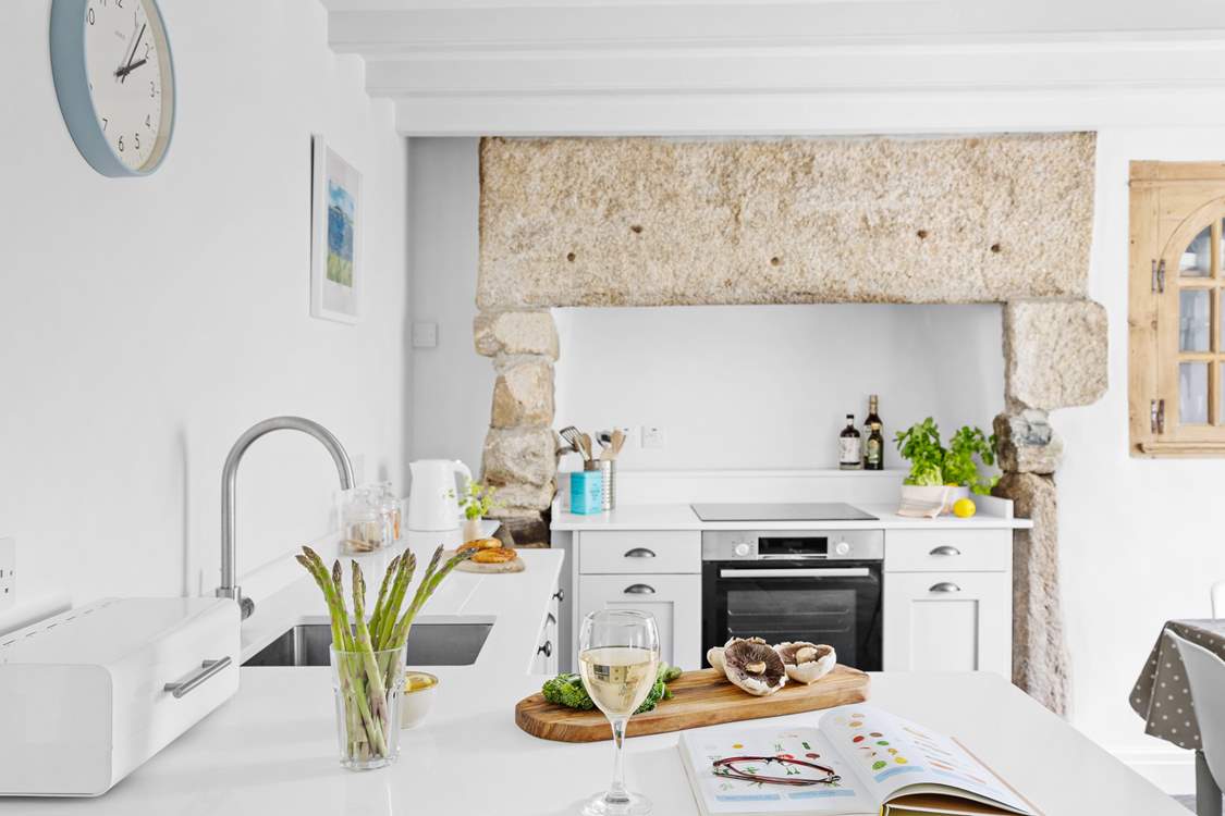 The kitchen is well-equipped to put together holiday feasts.