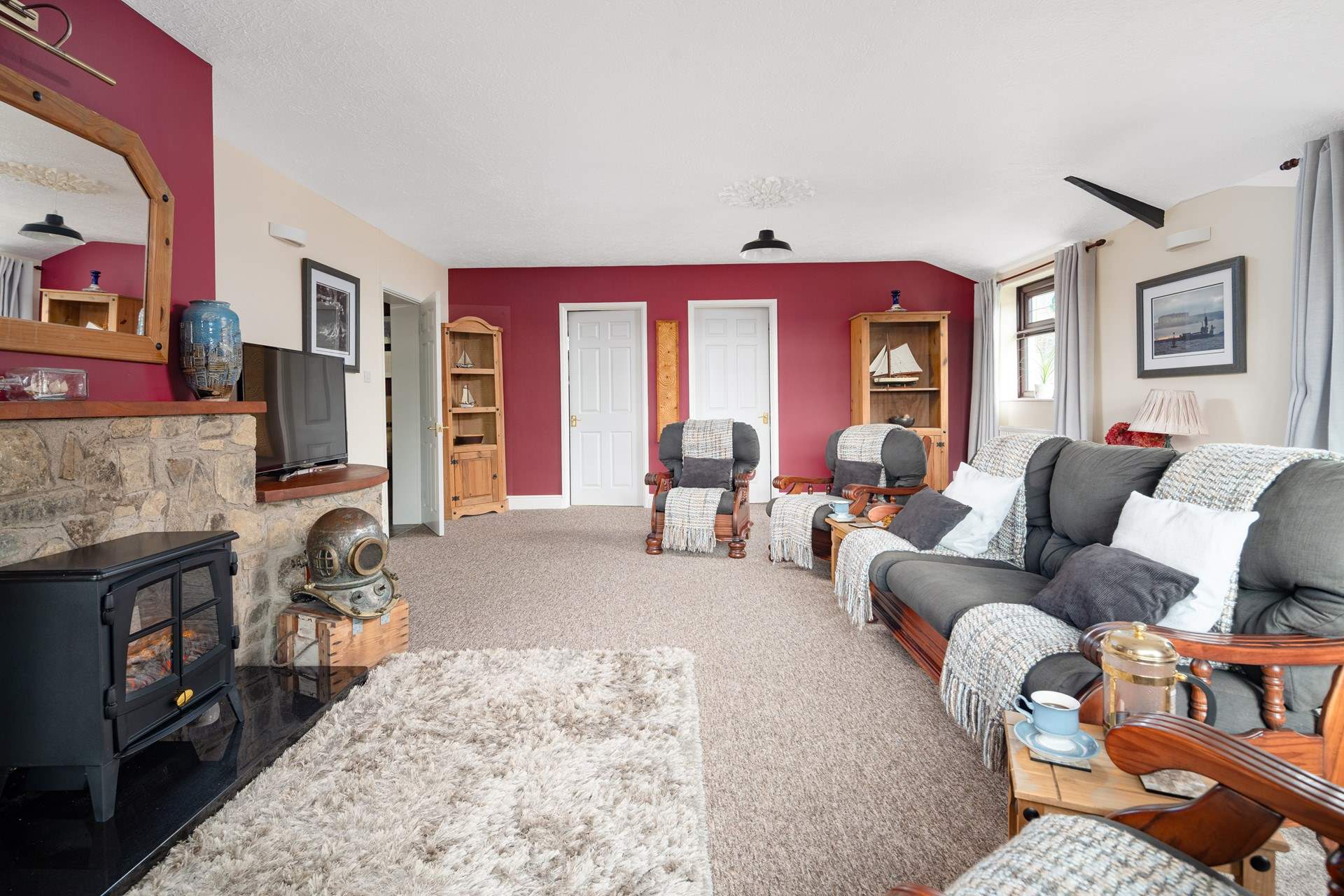 Relax together and watch a good movie. 