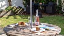 Take time out in the pretty, enclosed garden. 