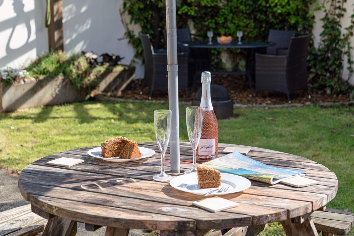 Take time out in the pretty, enclosed garden.