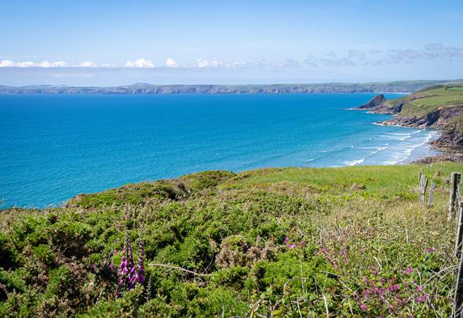 Just around the corner from the cottage is this spellbinding Pembrokeshire view. 