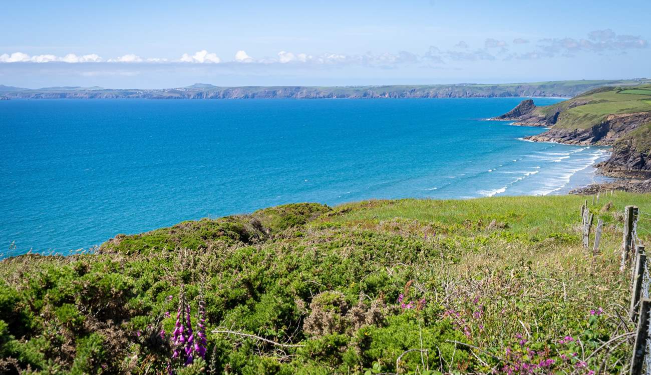 Just around the corner from the cottage is this spellbinding Pembrokeshire view. 