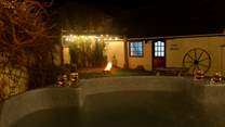 End the day in the soothing wood-fired hot tub under the stars. Bliss. 