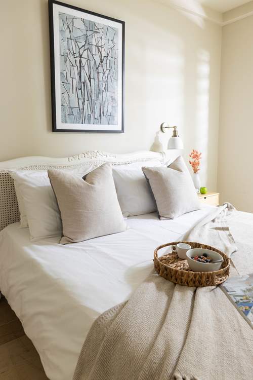 Head across to bedroom that sits to the back of the apartment but still offers effortless sophistication.