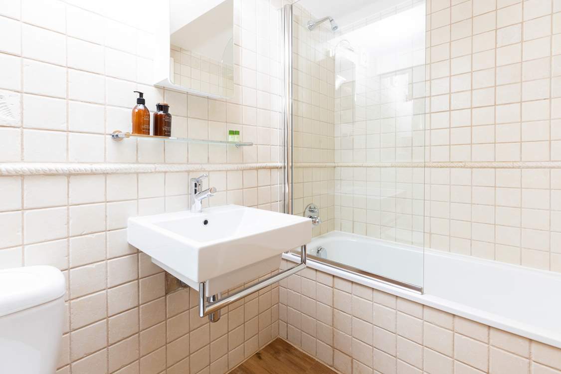 The family bathroom is perfect for a long soak.