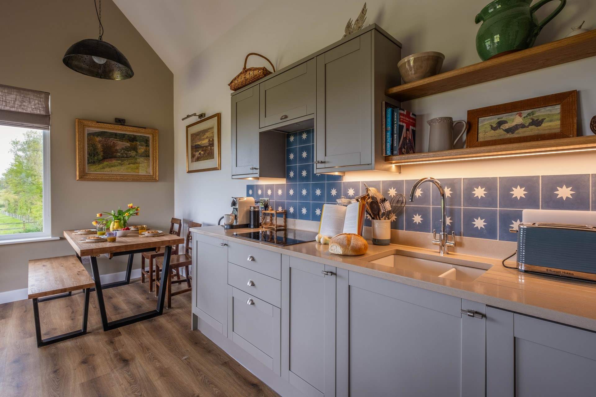 The kitchen has all you need to get creative including a Nespresso machine for those coffee connoisseurs!