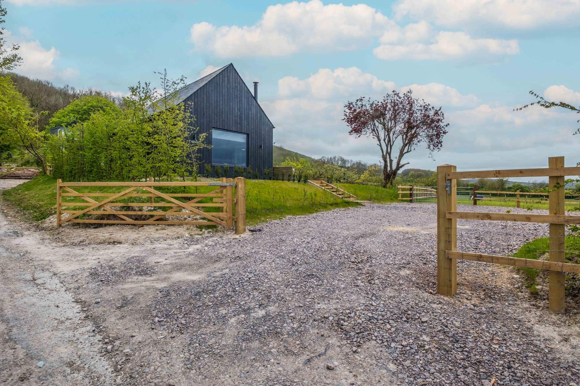 There is ample parking.