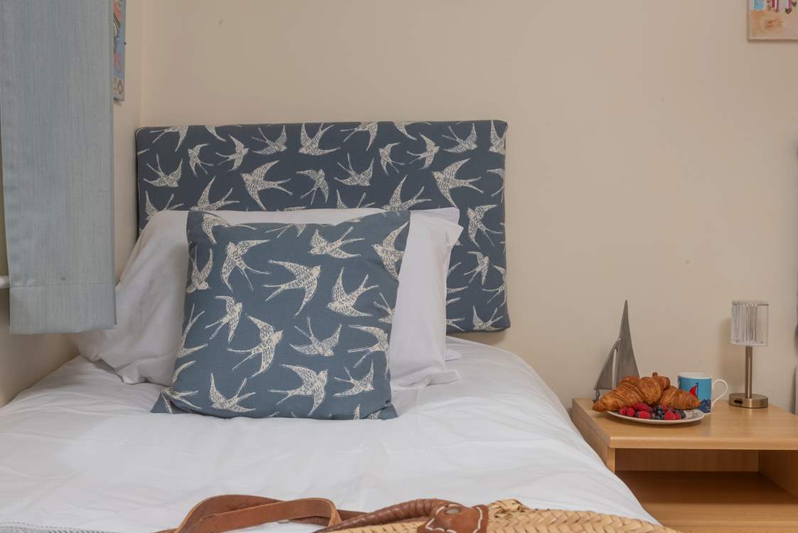 Homage to the seaside in the twin bedroom.