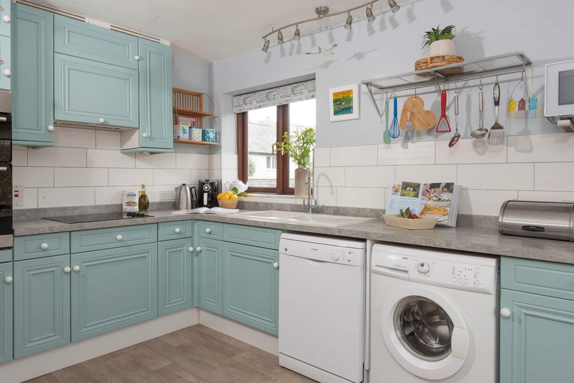 The light and airy kitchen.