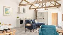 The original roof beams are a real feature of this lovely space.