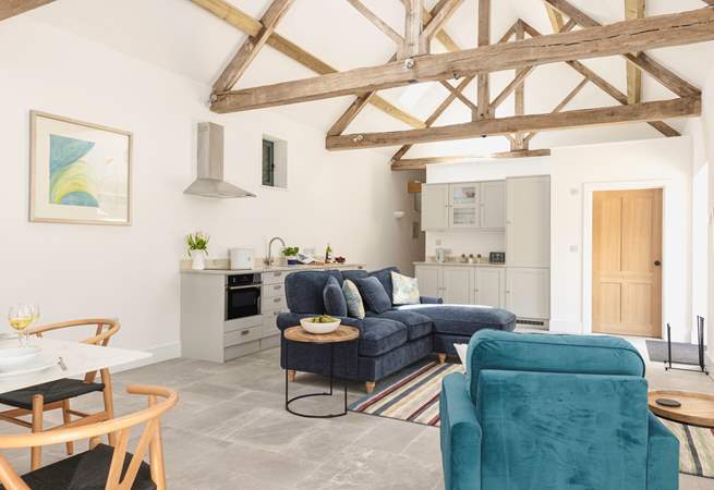 The original roof beams are a real feature of this lovely space.