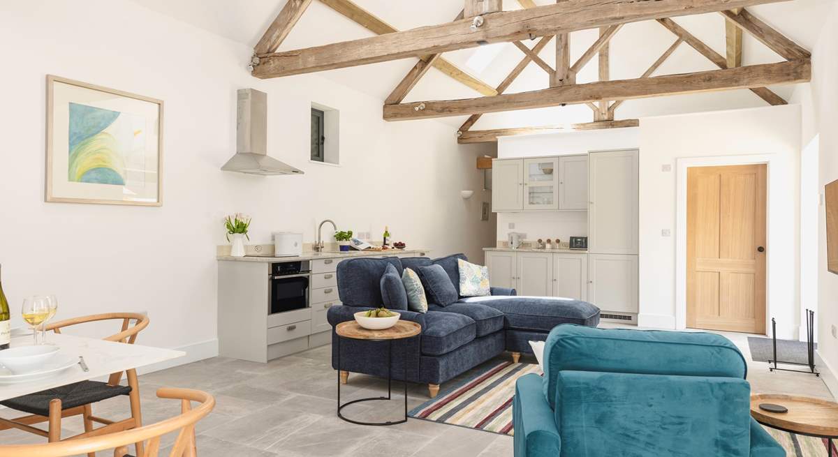 The original roof beams are a real feature of this lovely space.