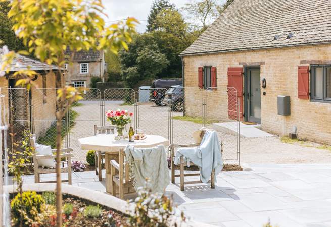 Looking back towards the barn and parking area beyond.