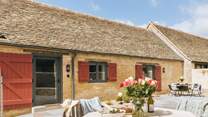 Weighbridge End is the first half of this lovely old farm building with parking to the side.