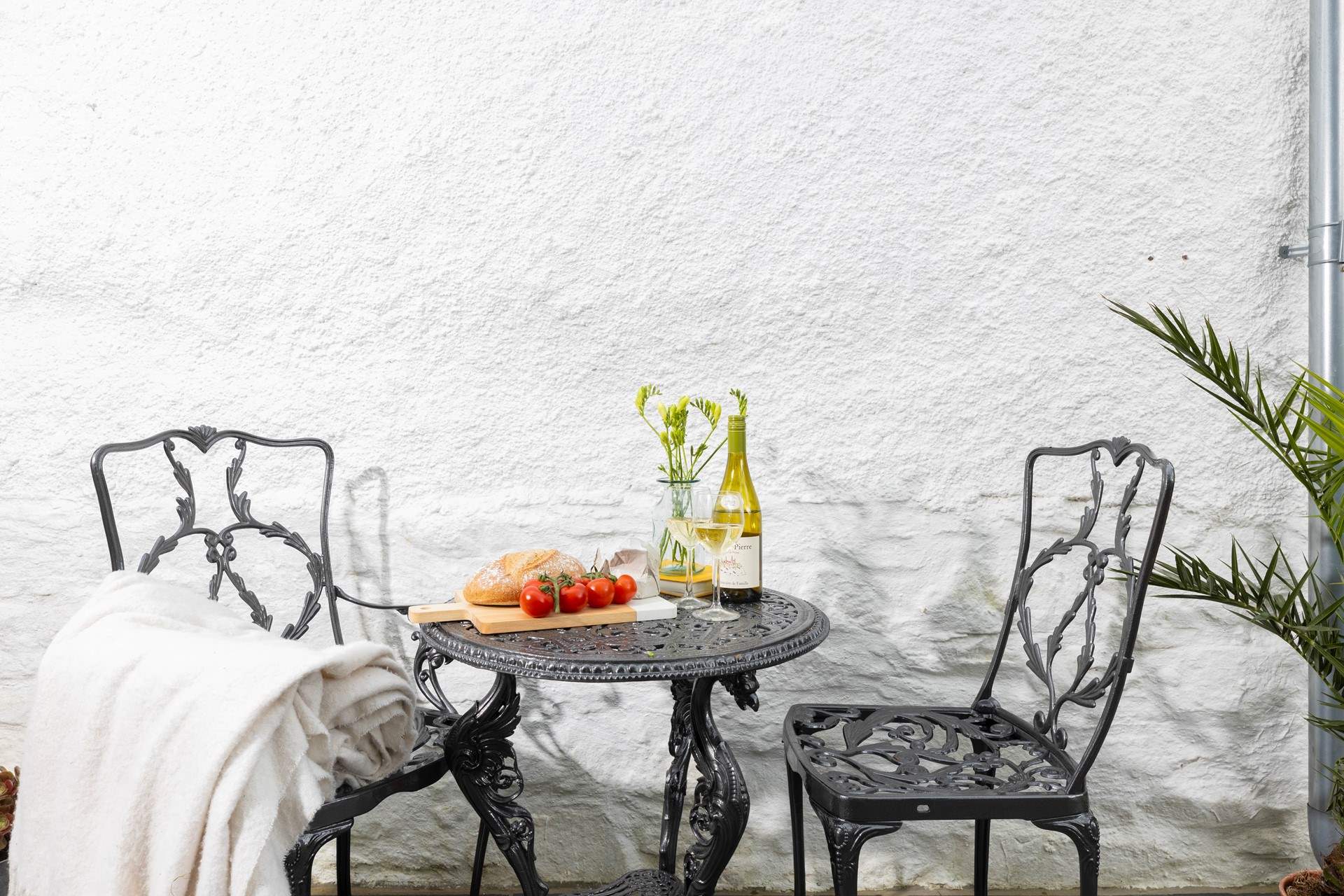 The little terrace outside is the ideal spot for a wake-me-up cuppa or a late supper under the stars.