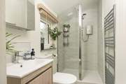 Poet's Delight has a super stylish shower-room, perfect to set you up for the day or rinsing off sandy bodies after a day at the beach.