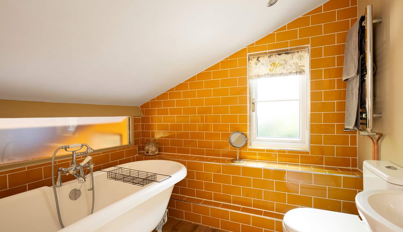 Enjoy a long soak in this gorgeous bath.