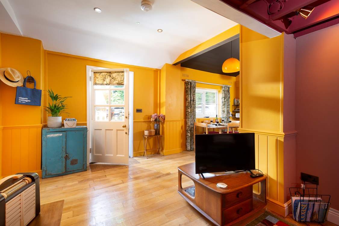 The main door opens into the living area.